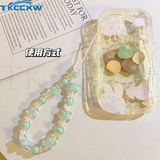 Dễ Thương Dây Đeo Điện Thoại acrylic Đính Hạt Ngọc Trai Chống Thất Lạc Nhiều Màu Sắc Xinh Xắn