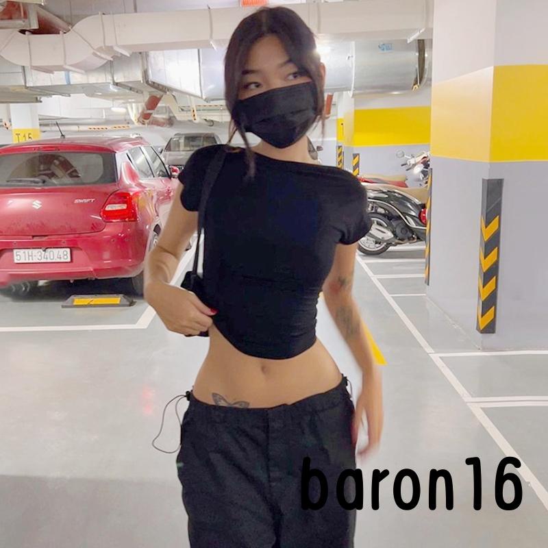 Áo Thun croptop Tay Ngắn Hở Lưng Dáng Thời Trang Mùa Hè Rũ Cho Nữ