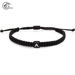 Vòng Tay Dây Bện Mặt Khắc 26 Chữ Cái Làm Quà Tặng Ngày Của Mẹ / Mẹ / Bạn Gái
