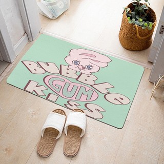 Thảm cửa Esther Bunny Hoạt hình Thảm cửa thỏ dễ thương ngọt ngào Quà tặng thiết thực cho gia đình Phòng ngủ Văn phòng Thảm trải sàn chống trượt (60x40CM)