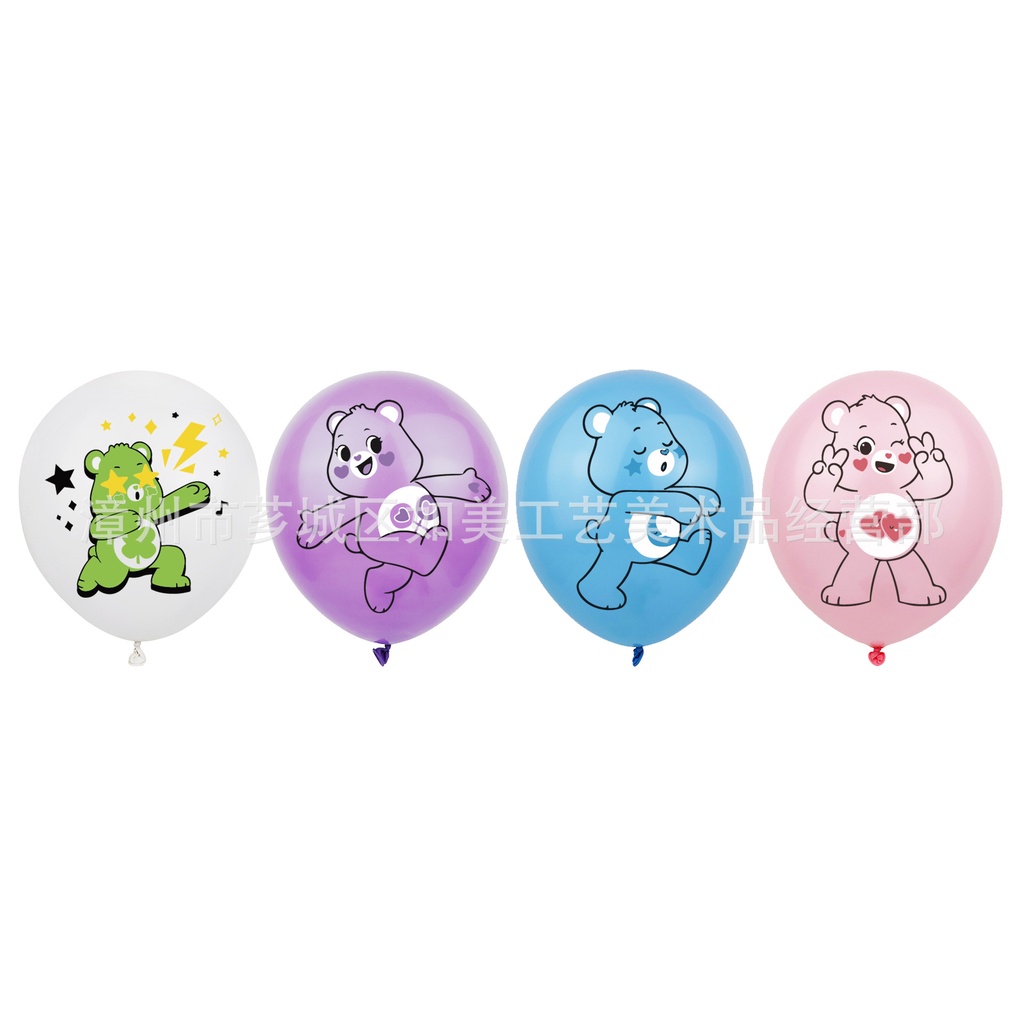 ST2 Carebears chủ đề trẻ em tiệc sinh nhật trang trí biểu ngữ bánh topper bóng bay bộ cung cấp TS2