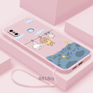 ốp lưng Redmi note 5 Ốp Điện Thoại tpu silicone Mềm Chống Rơi Vỡ In Hình Dễ Thương Kèm Dây Đeo Cho Redmi note 5