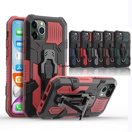 Ốp Điện Thoại For Apple iPhone 13 Pro Max Case iPhone 7 Plus Ốp Lưng iPhone 12 Mini Casing iPhone 8 Plus Case iPhone SE iPhone XR Cool shockproof Mecha Warrior Back Clip Stand Phone Cover Cassing Case