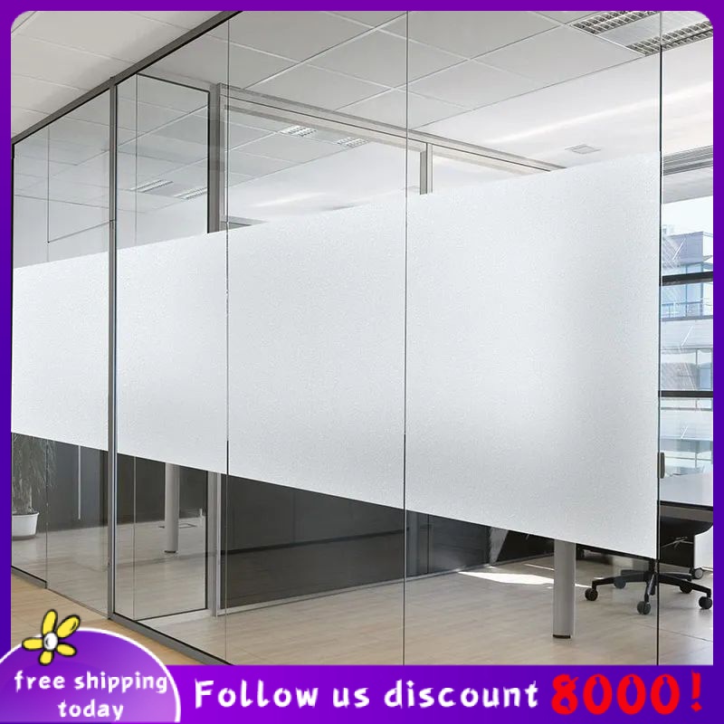 Se7ven Self-adhesive thickened frosted glass film office bathroom ...