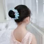 Lưới tóc hoa DARON, Lưới ngọc trai trẻ em Bun Net, Hạt phong cách Hàn Quốc vô hình Công cụ tạo kiểu tóc Ballet Bun Snood Party
