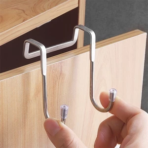 Móc treo đồ cài cửa tủ 2 chấu Inox hình chữ S 2 kích cỡ tiện dụng