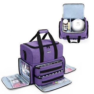 NEAVERLER Túi Bảo Quản Móng Tay NEAVERLER, Túi Làm Móng Gel Sơn Móng Tay Nylon, Túi Xách Di Động Dung Tích Lớn Có Thể Tháo Rời Túi Đựng Mỹ Phẩm Túi Đựng Nữ