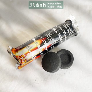 Than Hoạt Tính 3 Lành Xông Đốt Trầm Hương Ông 10 Viên An Toàn Ít Khói Không Mùi