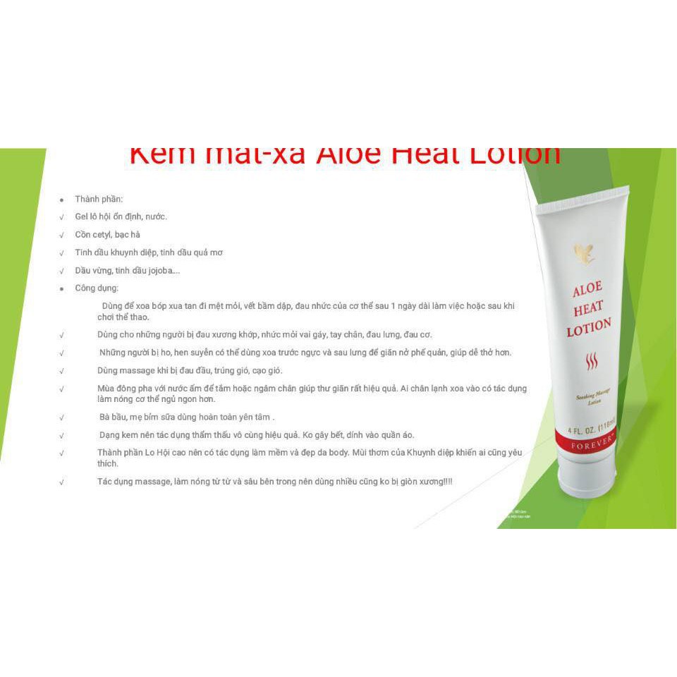 Kem Dưỡng Massage Lô Hội 064Flp. Aloe Heat Lotion. Làm Ấm, Giảm Đau Cơ, Hỗ Trợ Tuần Hoàn Máu – 118ml