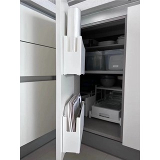 MANDY HOME Hộp Đựng Đồ Dùng Bằng Nhựa Gắn Tường / Cửa Tủ Lạnh Tiện Dụng Cho Nhà Bếp