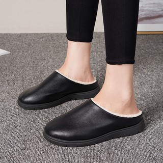 Dép cotton Đi Trong Nhà Đế Mềm Dày Dặn Chống Thấm Nước Giữ Ấm Mùa Đông Cho Nam