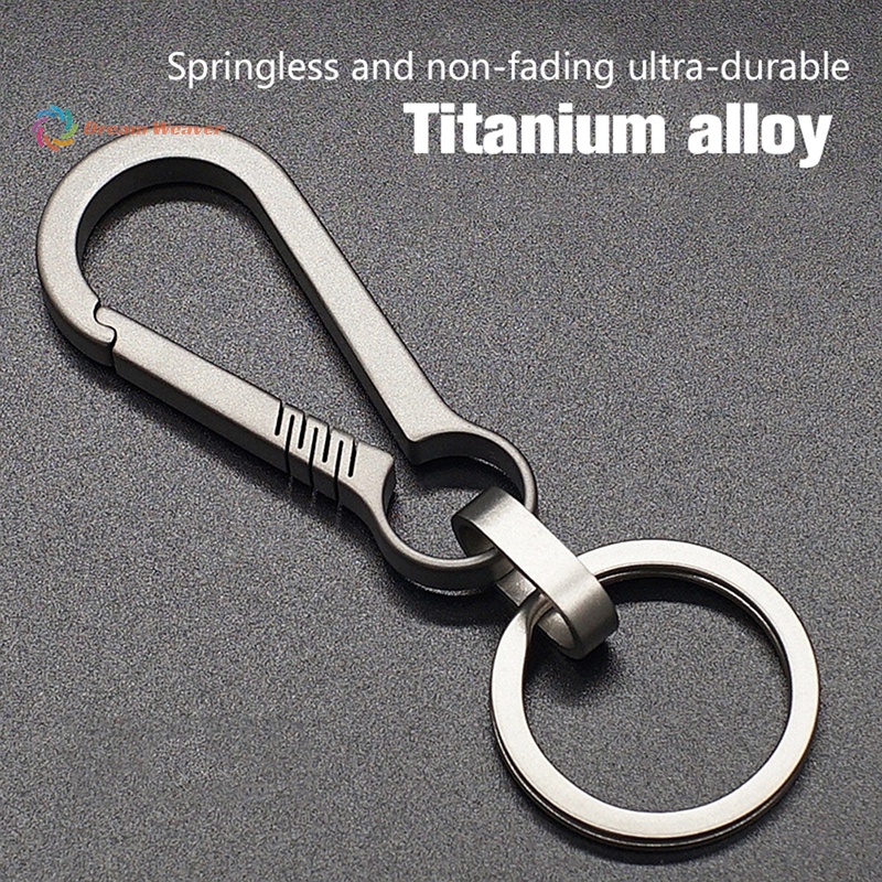 Dụng cụ ngoài trời Móc titan hợp kim, vòng chìa khóa ô tô, mặt dây chuyền, quà tặng cho nam mới