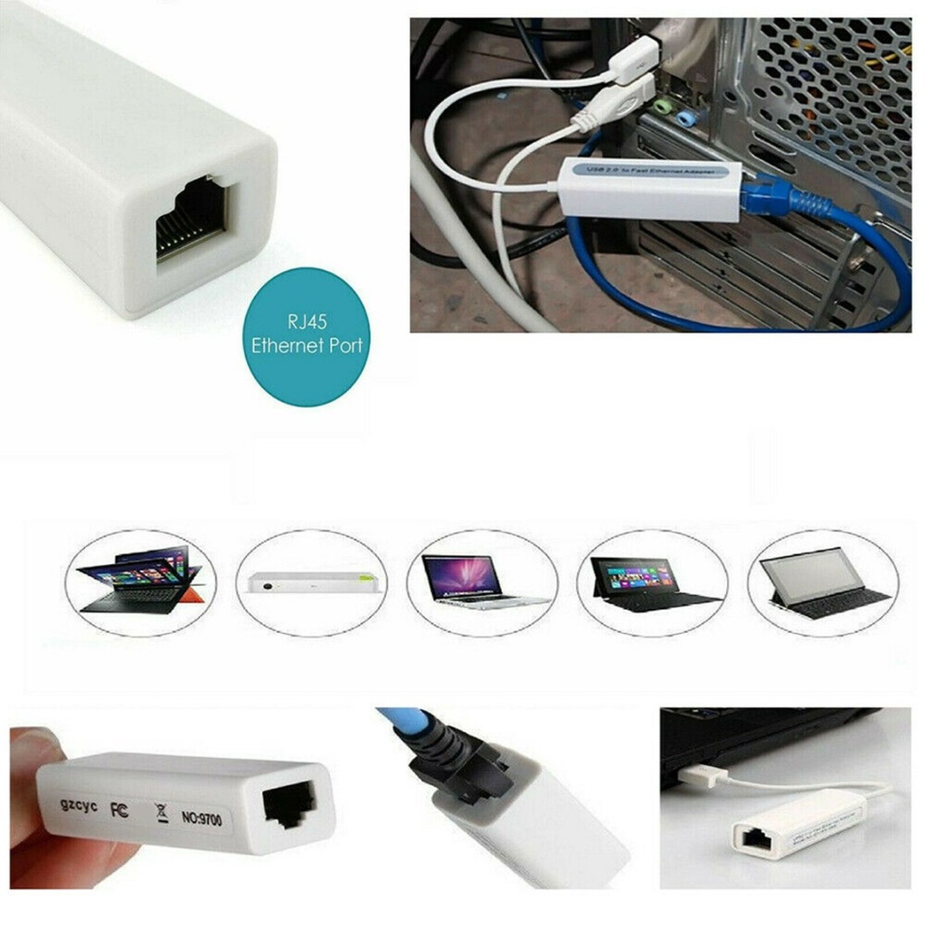 Cáp ChuyểN ĐổI usb 2.0 Sang rj45 lan ethernet Cho macbook air laptop pc ...