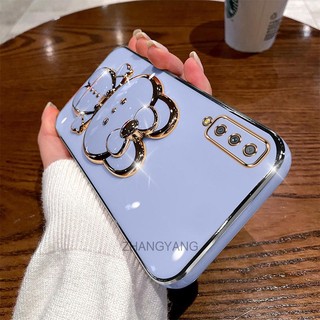 ốp lưng samsung a7 2018 a50 a50s a30s a70 a750 Ốp Điện Thoại TPU Silicon Mềm Mạ Điện Gắn Gương Trang Điểm Hình Thỏ 3D Cho samsung a7 2018 a50 a50s a30s a70 a750