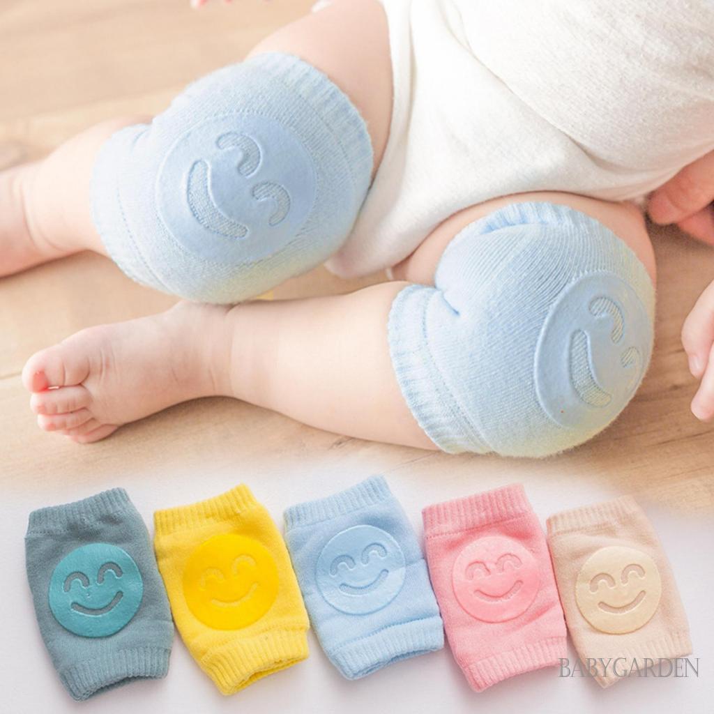 Đệm Bảo Vệ Đầu Gối Chống Trượt Họa Tiết Mặt Cười Dễ Thương Cho Bé