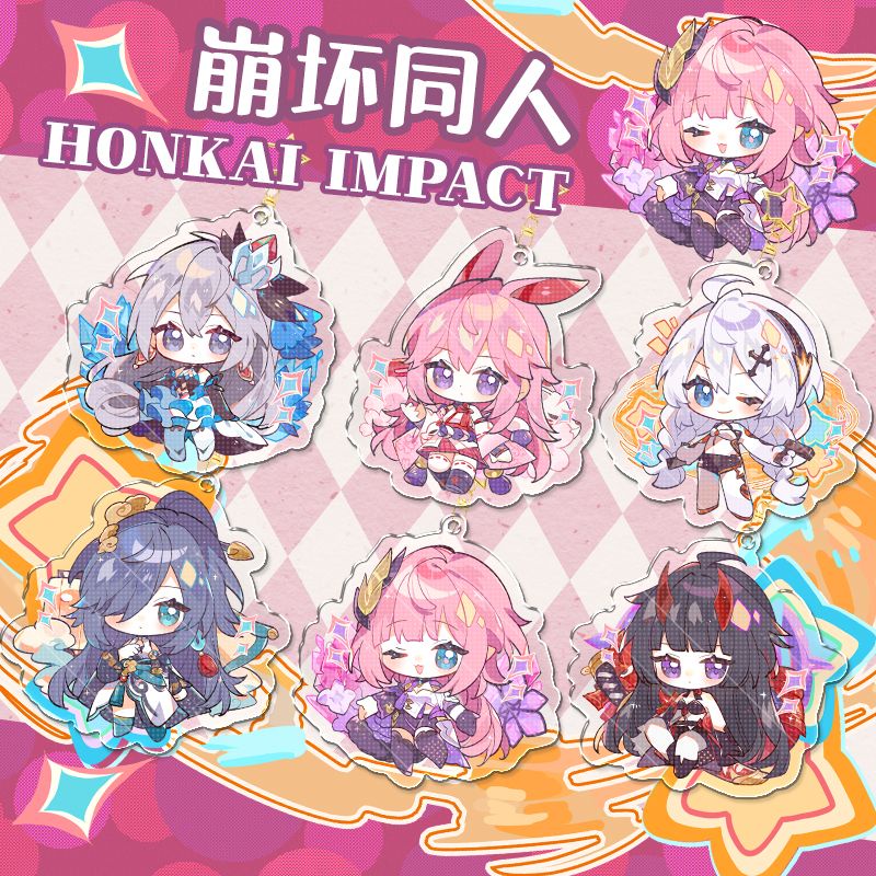 Honkai M C Ch A Kh A B Ng Acrylic In H A Ti T Ho T H Nh Raiden Mei Yae Sakura Bronya D Th Ng