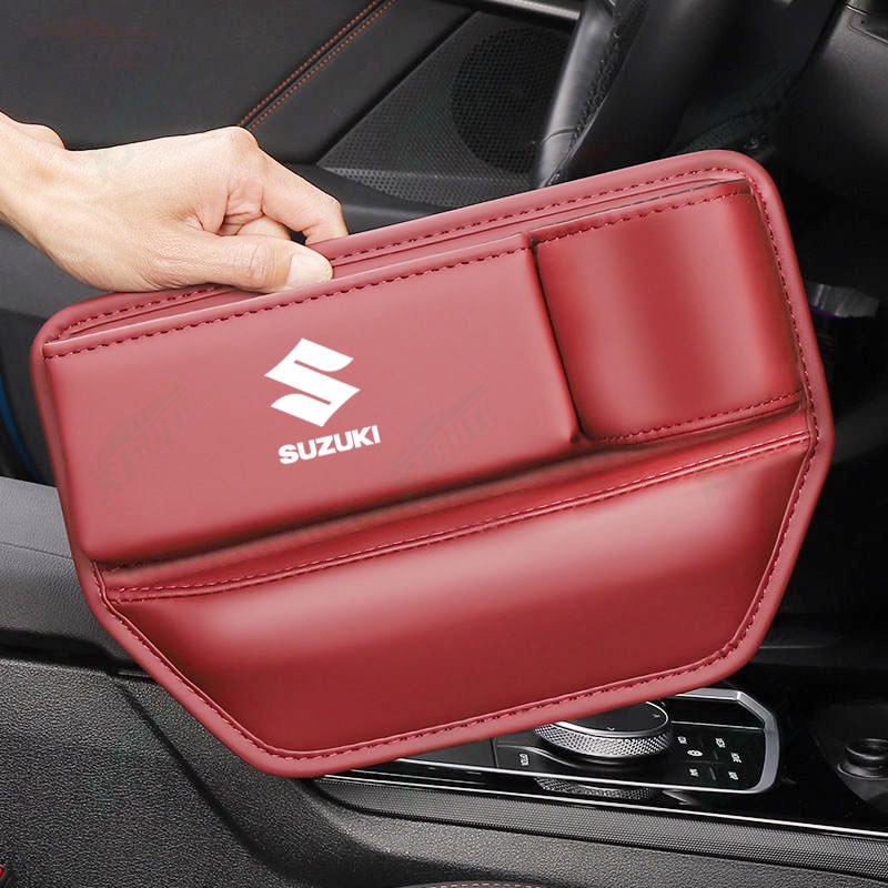 Hộp Da Đựng Đồ Gắn Khe Hở Ghế Ngồi Trang Trí Nội Thất Xe Hơi suzuki swift xl7 vitara jimny sx4 s-Ccross presso ciaz ertiga