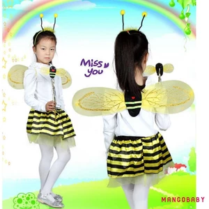 Mg-halloween Trẻ Em Trình Diễn Trang Phục Ong / Bọ Rùa Cánh Tutu Váy Đầu Cây Đũa Phép Cosplay Phụ Kiện Tiệc