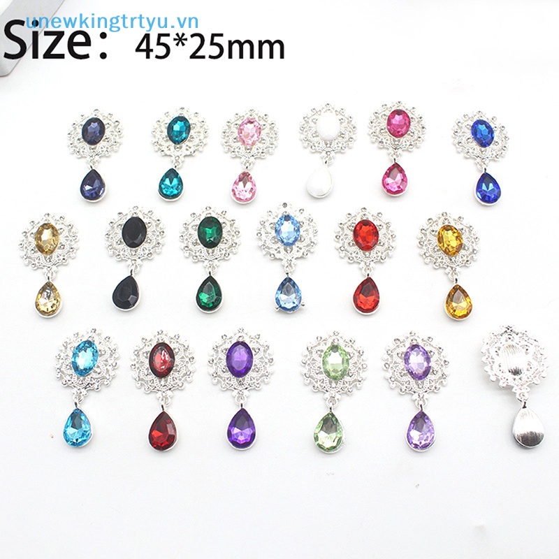 Unewtyu Trâm Cài Áo Pha Lê Lấp Lánh Thời Trang Kích Thước 45 * 25mm vn