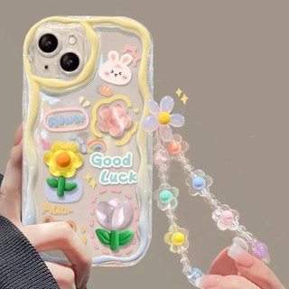Ôp Điện Thoại Hình Hoa / Thỏ / Gấu 3d Có Dây Đeo Cho samsung galaxy a13 a05 a71 a72 a73 s20fe g530 j2 j7 prime Ốp