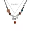 BTF Handmade Gốm Giọt Nước Choker Bohemian Phong Cách Dân Tộc Vòng Cổ Hạt Gốm