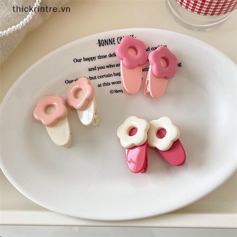 THI 2 Chiếc Kẹp Tóc Hoa Dễ Thương BB Kẹp Bộ Bé Gái Nữ Kẹp Tóc Bên Kẹp Barrette Mũ Phụ Kiện Tóc Mũ Đội Đầu VN