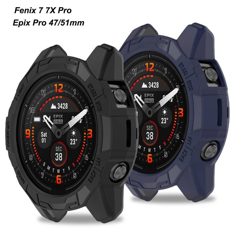 Jker TPU Vỏ Bảo Vệ Cho Garmin Fenix 7 7S 7X Pro Đồng Hồ Thông Minh Mềm Bảo Vệ Vỏ Phụ Kiện Cho Garmin Epix Pro (Gen 2) 51mm Cho Garmin Approach S70 47mm 42mm