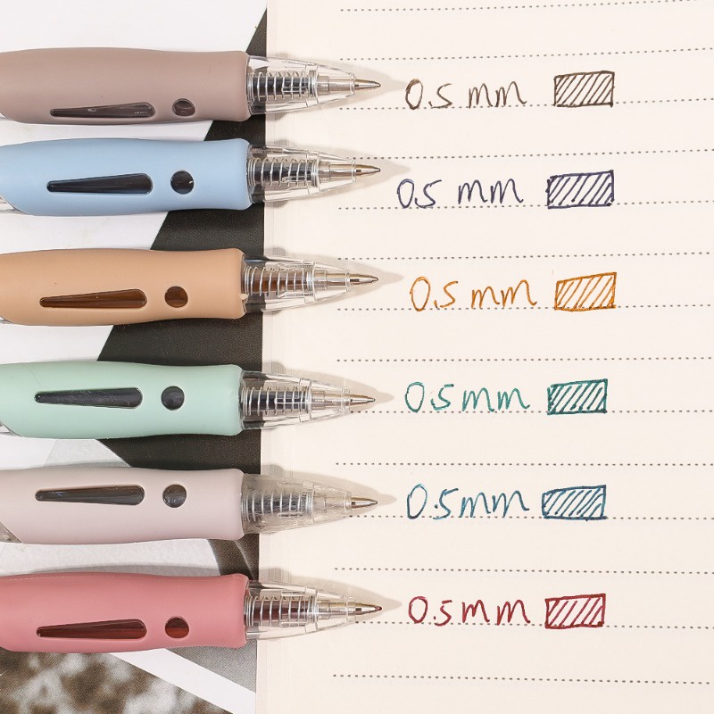 Bút Viết Mực Nén 0.5mm Nhiều Màu Sắc Nhanh Khô Phong Cách retro