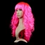 DELMER Cosplay Đảng Tóc Xoăn, Hồng Đen Carnival Tóc Giả Dài, Sân Khấu Thoáng Khí Ngộ nghĩnh Tự Nhiên Phụ Nữ Màu Tóc Giả Tiệc Sinh Nhật
