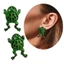 OXXGGKAO Bông Tai Ếch Cho Bé Gái 3D Ếch Xanh Động Vật Tai Còng Bông Tai Ếch Trang Sức Cho Thiếu Niên Bé Gái Dễ Thương Kẹp Trên Earrin