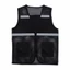 Áo Vest An Toàn GUSTAVA, Áo Vest Đen Có Dải Phản Quang, Chạy Bộ Spandex Có Dây Kéo Vải Thoáng Khí Lưới Vest Xây Dựng Đường Sắt Công Nhân Tàu Điện Ngầm
