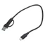 Cáp USB-A C sang USB-C 2 trong 1 GODD để đồng bộ dữ liệu sạc nhanh QC PD 10Gbps cho Cellp