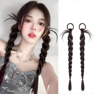 Tóc Giả Tết Xoắn To Tỉa Lơi Dài 50cm, Tóc Giả Thắt Bính Y2K (Giá 1 Bên) QiQiShop