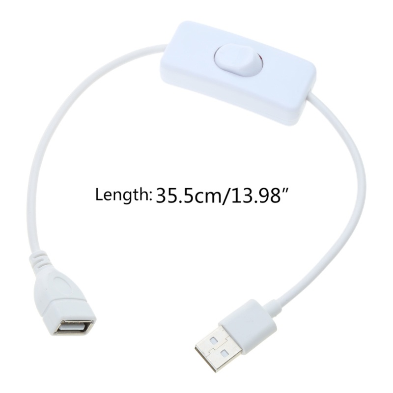 Bang USB Switch Line Cáp USB có On Switch Line 30CM 11 8inch Đen Trắng