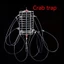 Bẫy Cua BORAGETE, Dụng Cụ Bắt Sợi Nylon Bền Đẹp, Dụng Cụ Câu Cá 8 Nhẫn Thép Không Gỉ Lồng Cá Ăn Cua Tôm Tôm Crayfish