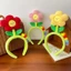 DELMER Sang Trọng Hoa Tóc Hoop, Tulip Bean Sprout Flowers Headband, Thời Trang Trụ Hoạt Hình Phụ Kiện Tóc Hàng Ngày