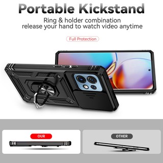 Dành Cho Motorola Moto X40 / Edge 40 Pro / Edge Plus 2023 / Edge 2022 Ốp Lưng Có Nắp Camera Trượt Chống Rơi Chịu Lực Bảo Vệ Vòng Xoay Chân Đế Mỏng Vỏ Điện Thoại