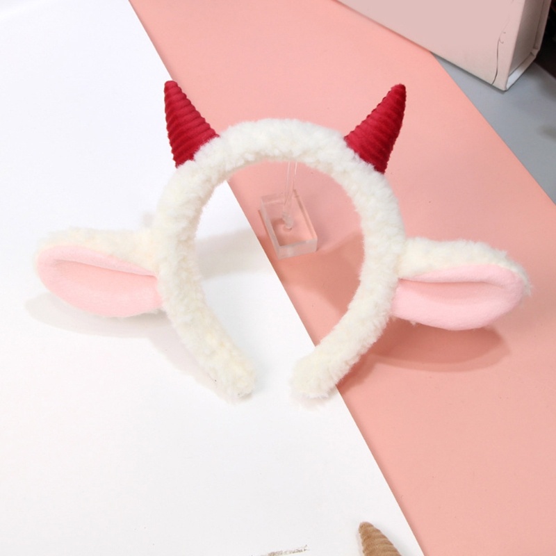 MIS Hoạt Hình Sang Trọng Hairhoop Đáng Yêu Tai Cừu Băng Đô Quấn Tóc Mới Lạ Trang Phục Hóa Trang Đảng Đạo Cụ Mũ Đội Đầu Người Lớn Trẻ Em Accessorie