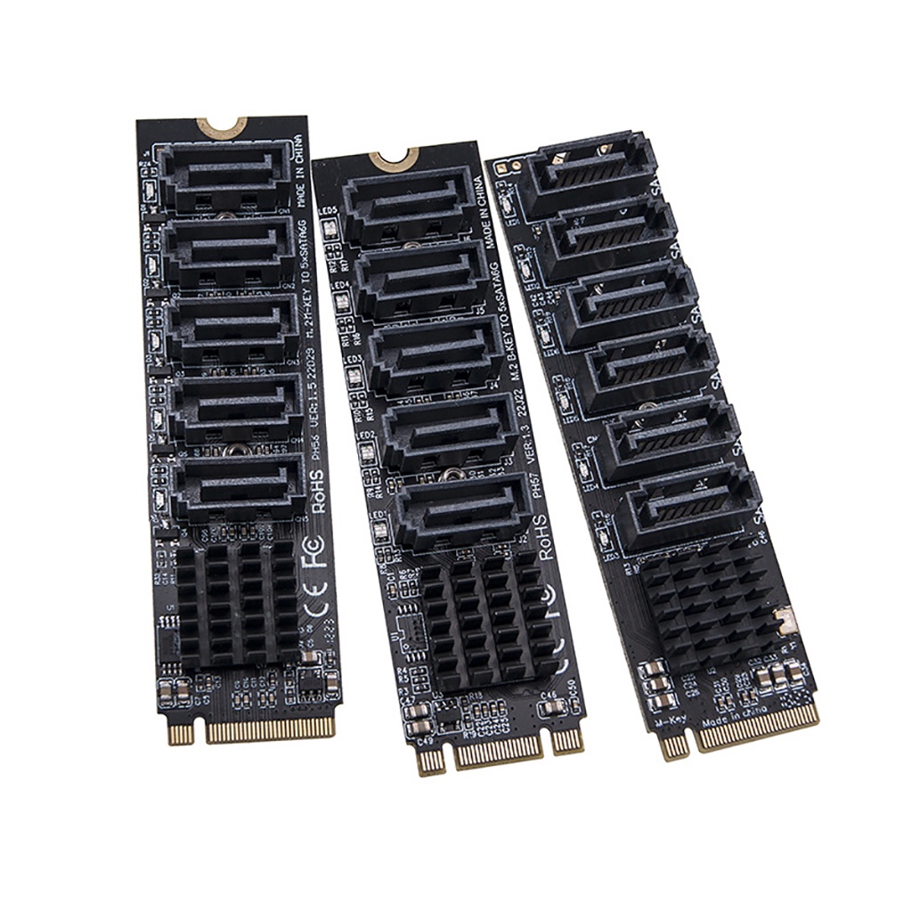 Card Mở Rộng m.2 Sang sata 3.0 m2 m Lừa Pcie 5 / 6 Cổng sata3.0 6gbps Thẻ