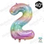 ST2 Gradient số huỳnh quang bóng bay lá trẻ em trang trí tiệc sinh nhật đồ trang trí đám cưới TS2