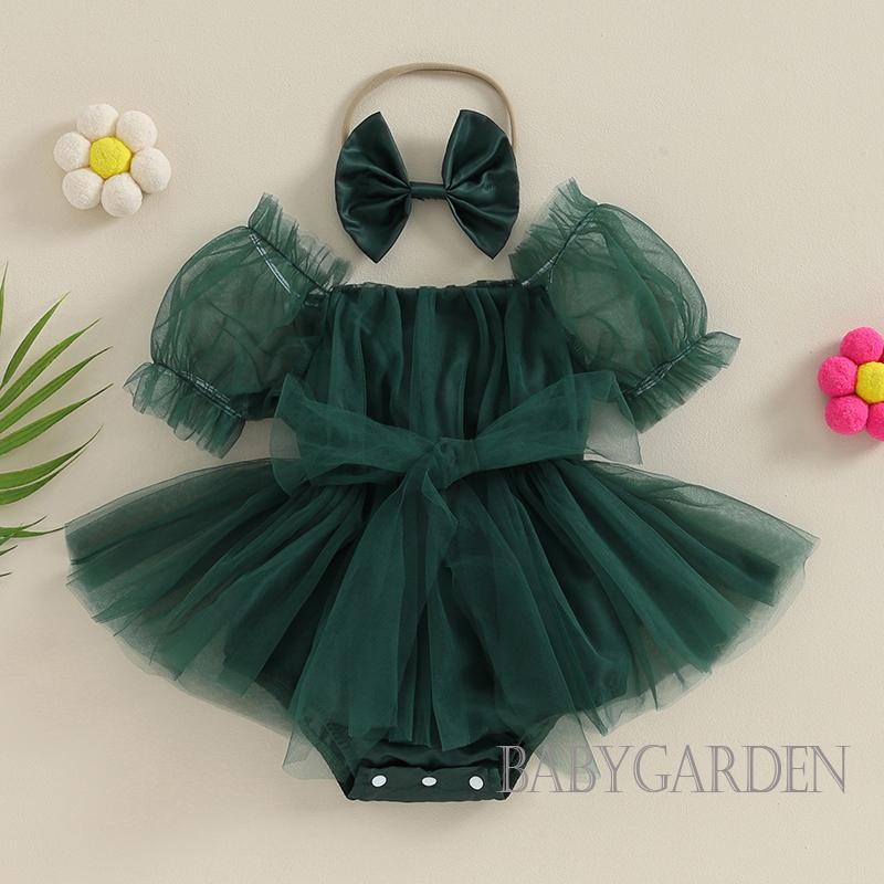 Set Áo Liền Quần & Quần Dài & Băng Đô Quấn Đầu In Họa Tiết Giáng Sinh Cho Bé Gái