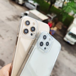 Ốp lưng trong suốt màu đen chống rơi cho IPhone 17 16 15 14 13 12 11 Pro Max MINI X XS XR XSmax 7 7 + 8 8 + 6 6 + Plus SE2 SE3 Vỏ silicon DCTK