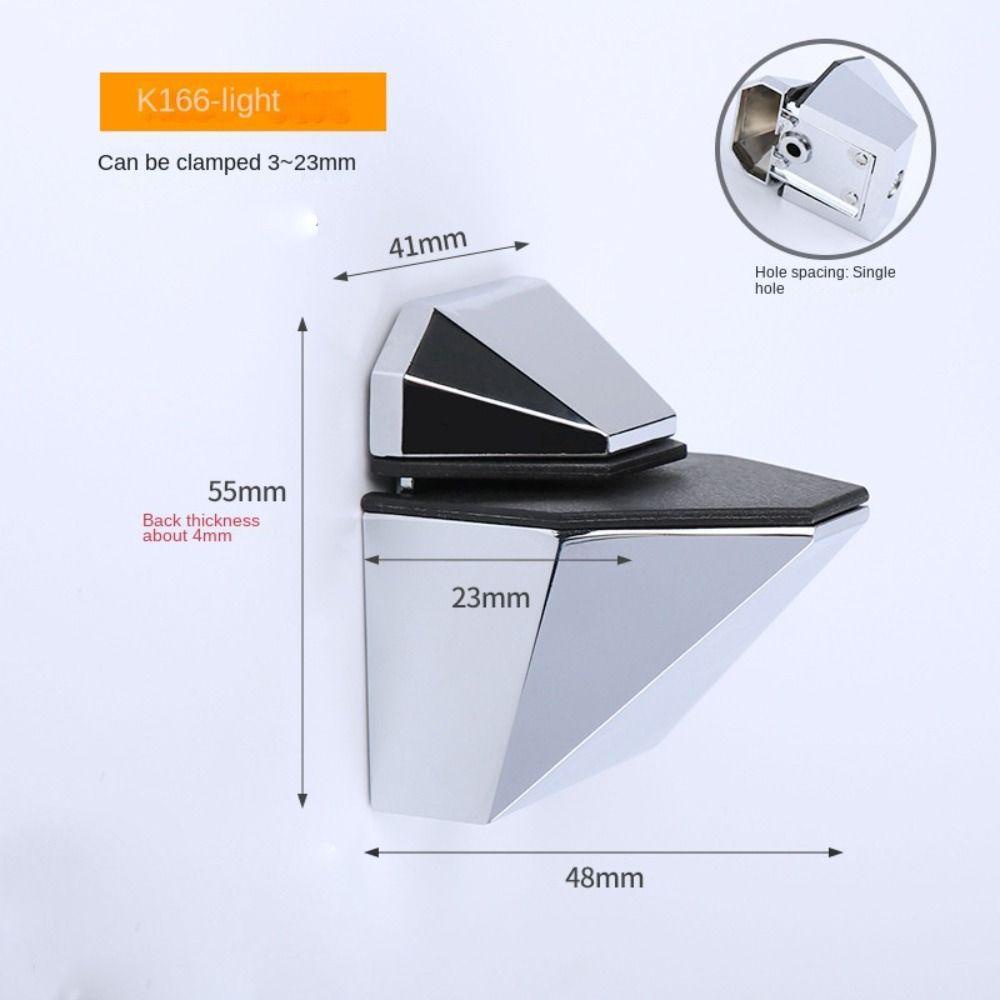 Hỗ trợ kệ kính HIGHVIEWLS, Kẹp kệ kính cố định bằng hợp kim kẽm, Kẹp miệng cá Phần cứng có thể điều chỉnh Giá đỡ phòng tắm Giá đỡ gia đình