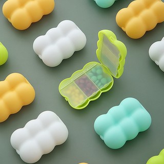 MEOWU Hộp Đựng Thuốc 6 Ngăn Gia Đình Hàng Ngày Mini Nhỏ Gọn Bỏ Túi Tiện Lợi Chống Thấm Nước