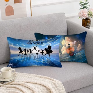 Khỉ Polyester hình chữ nhật One Piece D. Luffy Vỏ Gối In Hình Một Mặt Sofa Phòng Ngủ Trang Trí Nhà (Không Có Lõi Gối)