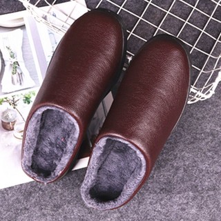Dép cotton Đi Trong Nhà Đế Mềm Dày Dặn Chống Thấm Nước Giữ Ấm Mùa Đông Cho Nam