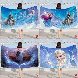 Khăn Frozen Anna & Elsa Khăn Bơi In Một Mặt Mềm Thấm Hút Vải Terry Khăn Tắm Cuộc Sống Gia Đình Đồ Dùng Phòng Tắm