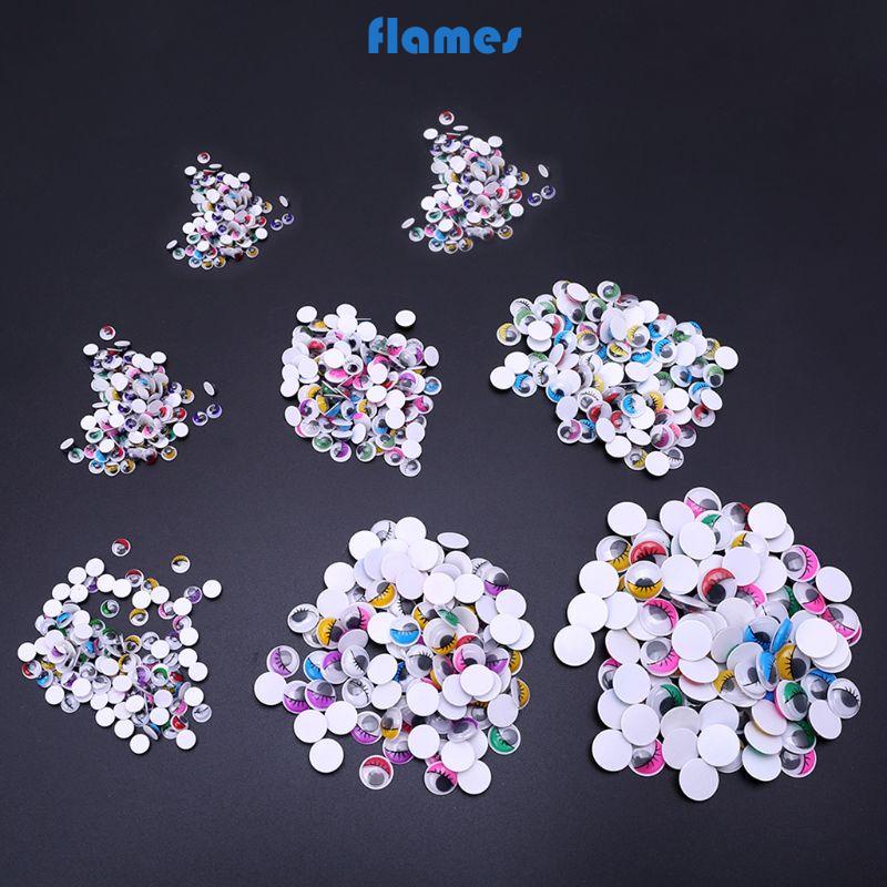 Set 100 Mắt Nhựa Tự Dính Nhiều Màu Sắc Gắn Búp Bê Gấu Bông