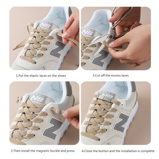 Dây Giày Từ Tính Không Cần Buộc Co Giãn Không Cần Buộc Một Kích Thước Phù Hợp Với Mọi Người Lớn Và Trẻ Em