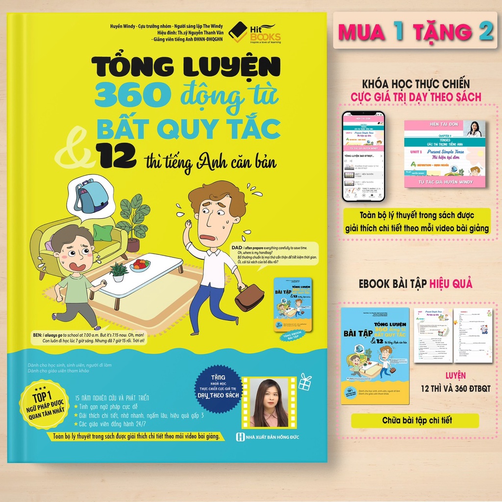 Ảnh Sách Tự Học Tiếng Anh Cho Người Mới Bắt Đầu, 2000 Từ Vựng Theo Chủ Đề, 360 Động Từ Bất Quy Tắc (Combo/lẻ tùy chọn) 3